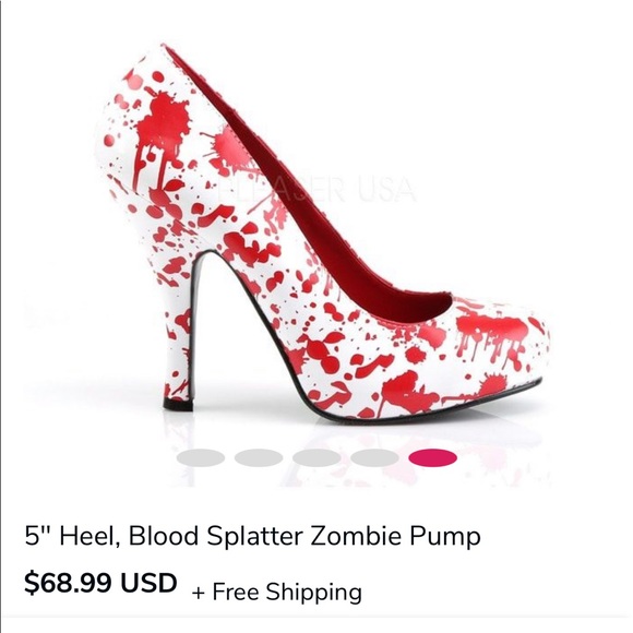 Spirit Shoes - High Heels Spirit White Blood Splatter shoes